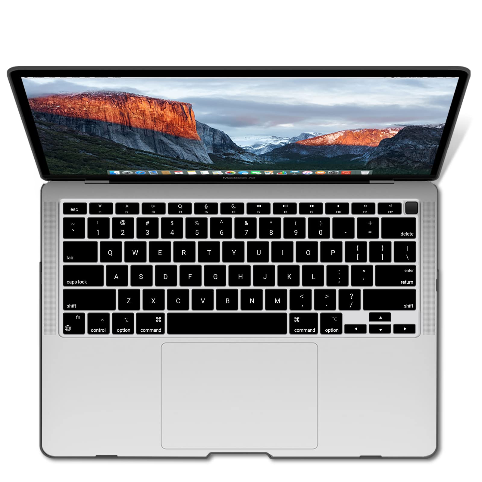 Macbook Air 13 Inch Case 2 Shell Case Keyboard Cover Black | Black colour