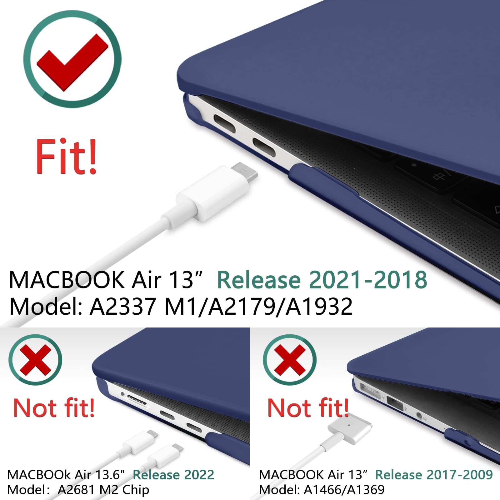 Macbook Air 13 Inch Case Shell Case Keyboard Cover Blue - Blue colour