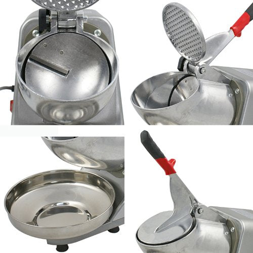 300W Electric Stainless Steel Ice Crusher & Cone Maker | Steel finish