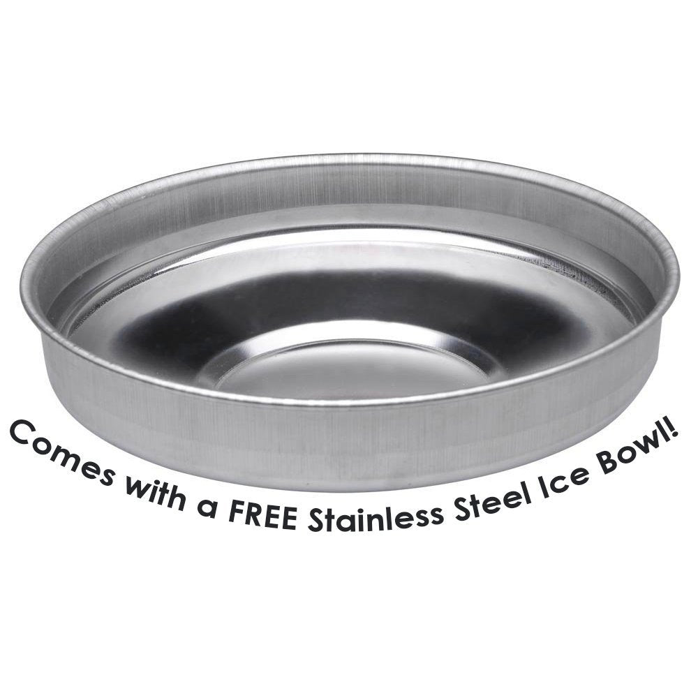 Steel finish - 300W Electric Stainless Steel Ice Crusher & Cone Maker
