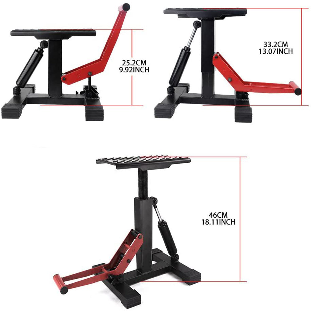Motorcycle Jack Dirt Bike Stand Adjustable Lift Hoist Table Height Lifting Stand with Bicycle Stands & Stora - photo 8