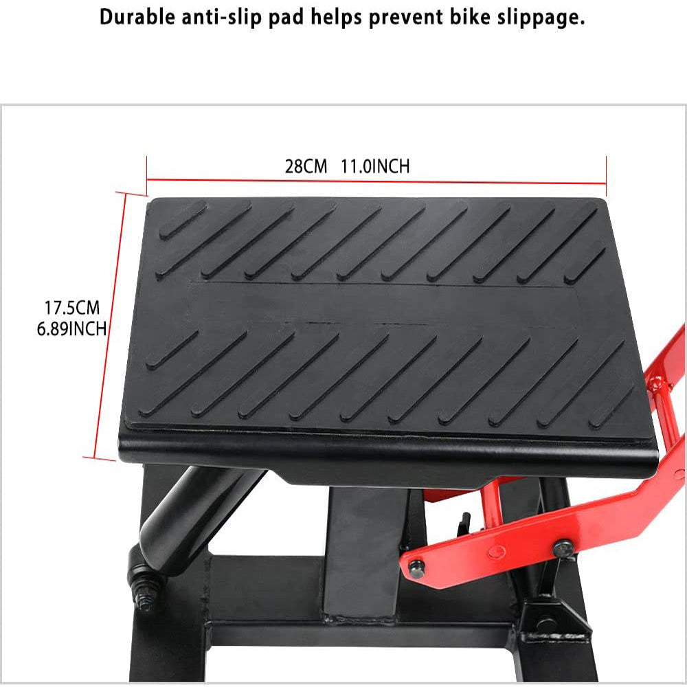 Motorcycle Jack Dirt Bike Stand Adjustable Lift Hoist Table