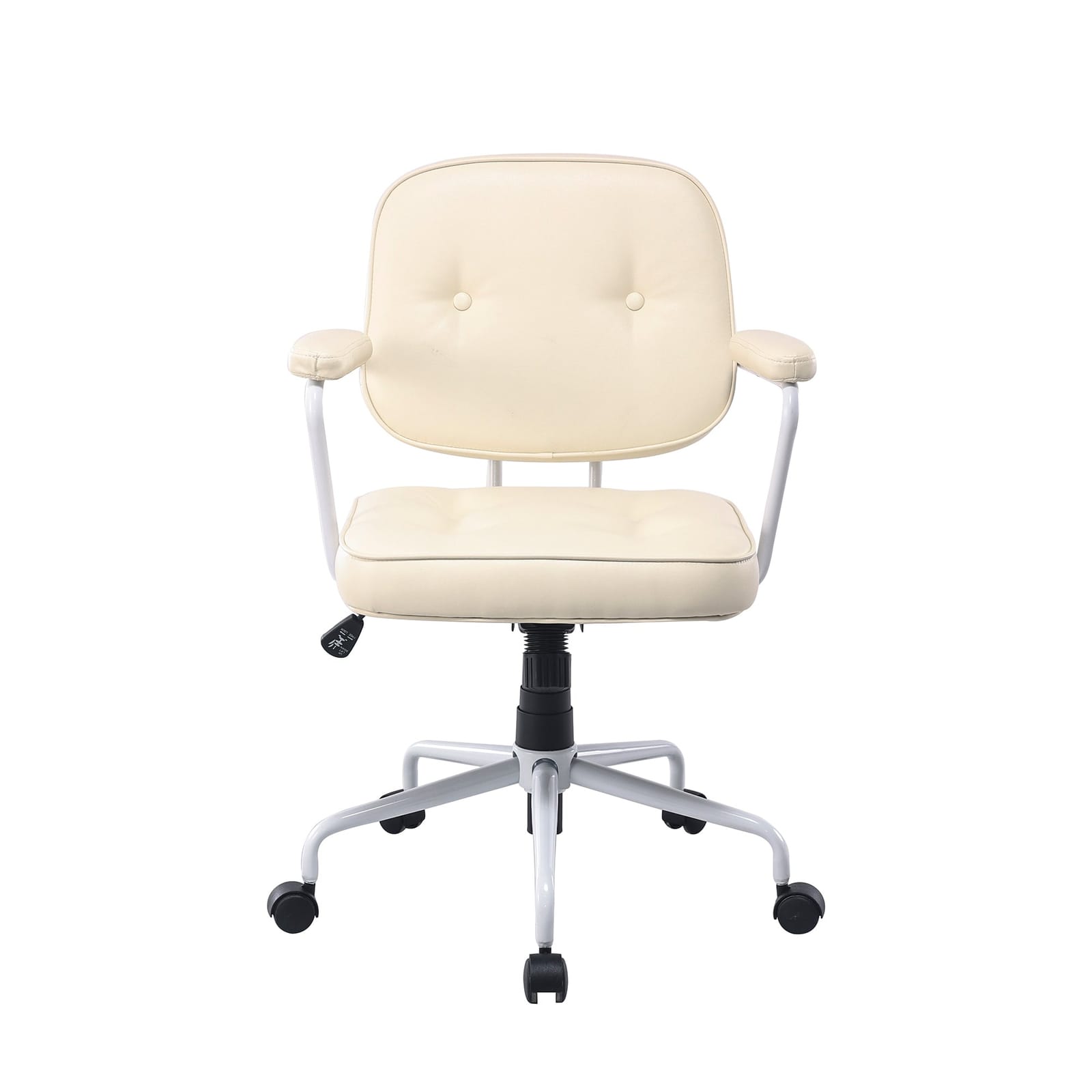 Faux Leather Office Chair White single