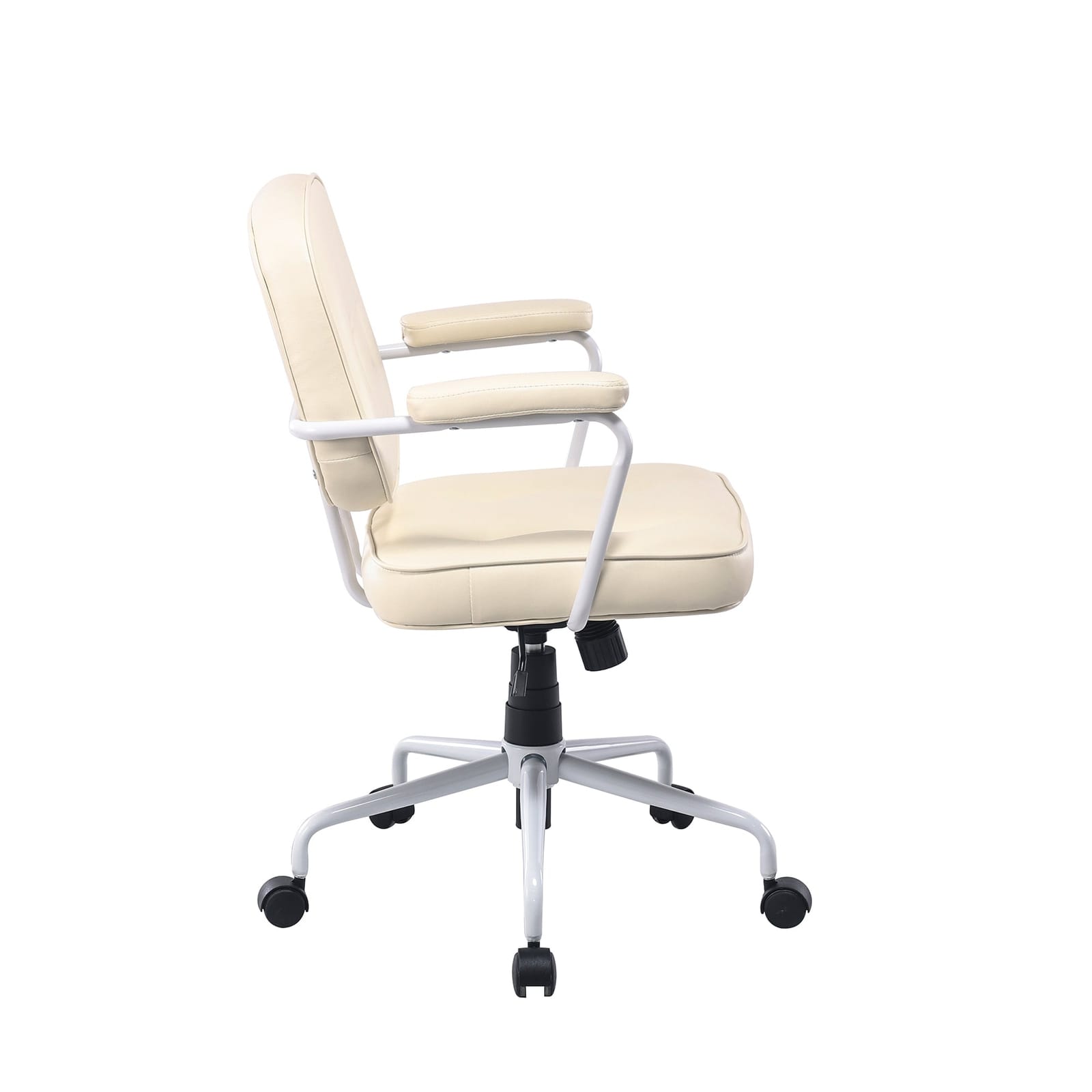 Faux Leather Office Chair White single