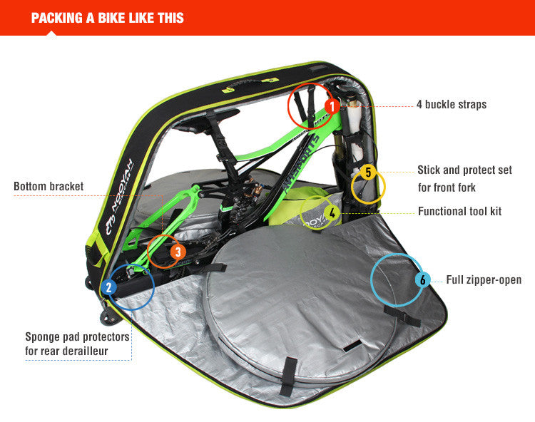 Grey Eva Bike Travel Case