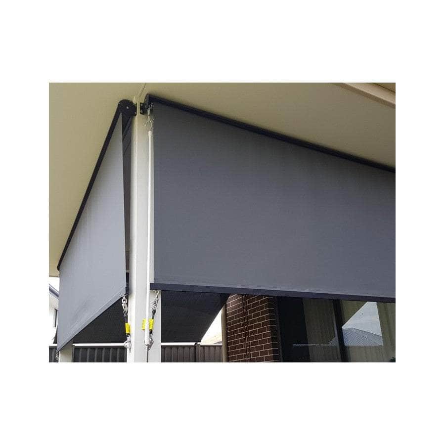 Outdoor Roller Blind Sun Screen Awning, Aluminium Hood