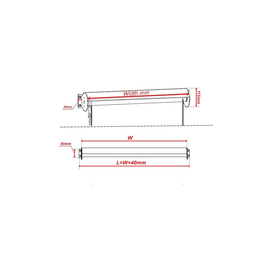 Outdoor Roller Blind Sun Screen Awning With Hood