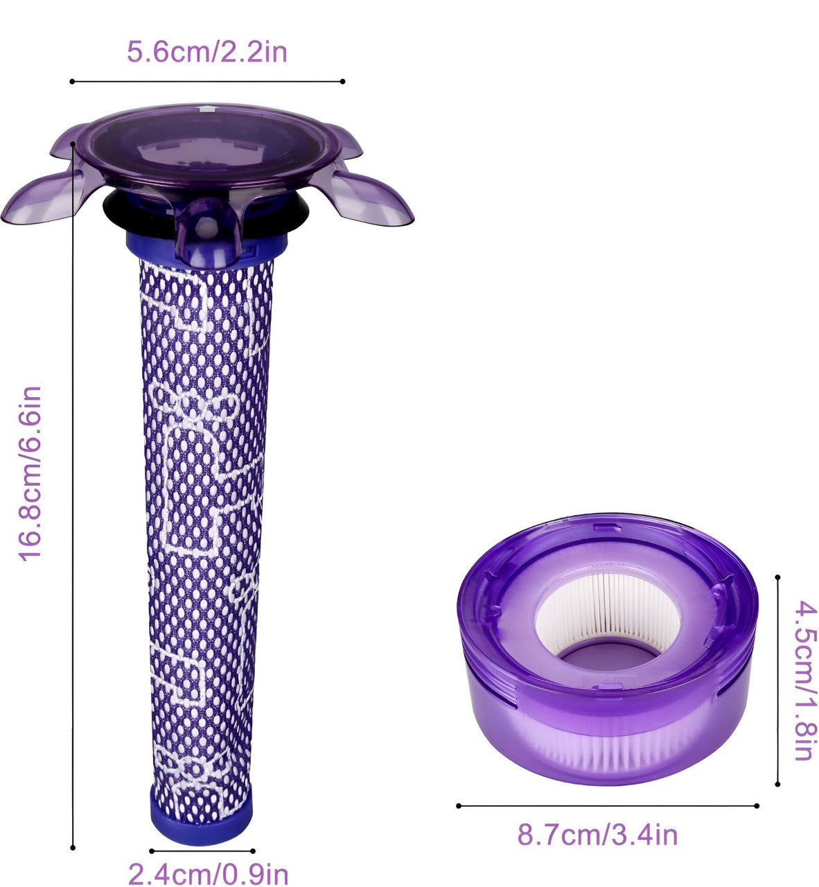 Dyson V7 & V8 Filter Kit with Star Pre-Filter with Vacuum Cleaner Accessories