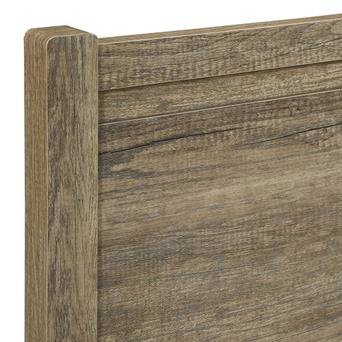 Double Wooden-Look Bed Frame MDF Oak with Strong Slat Base