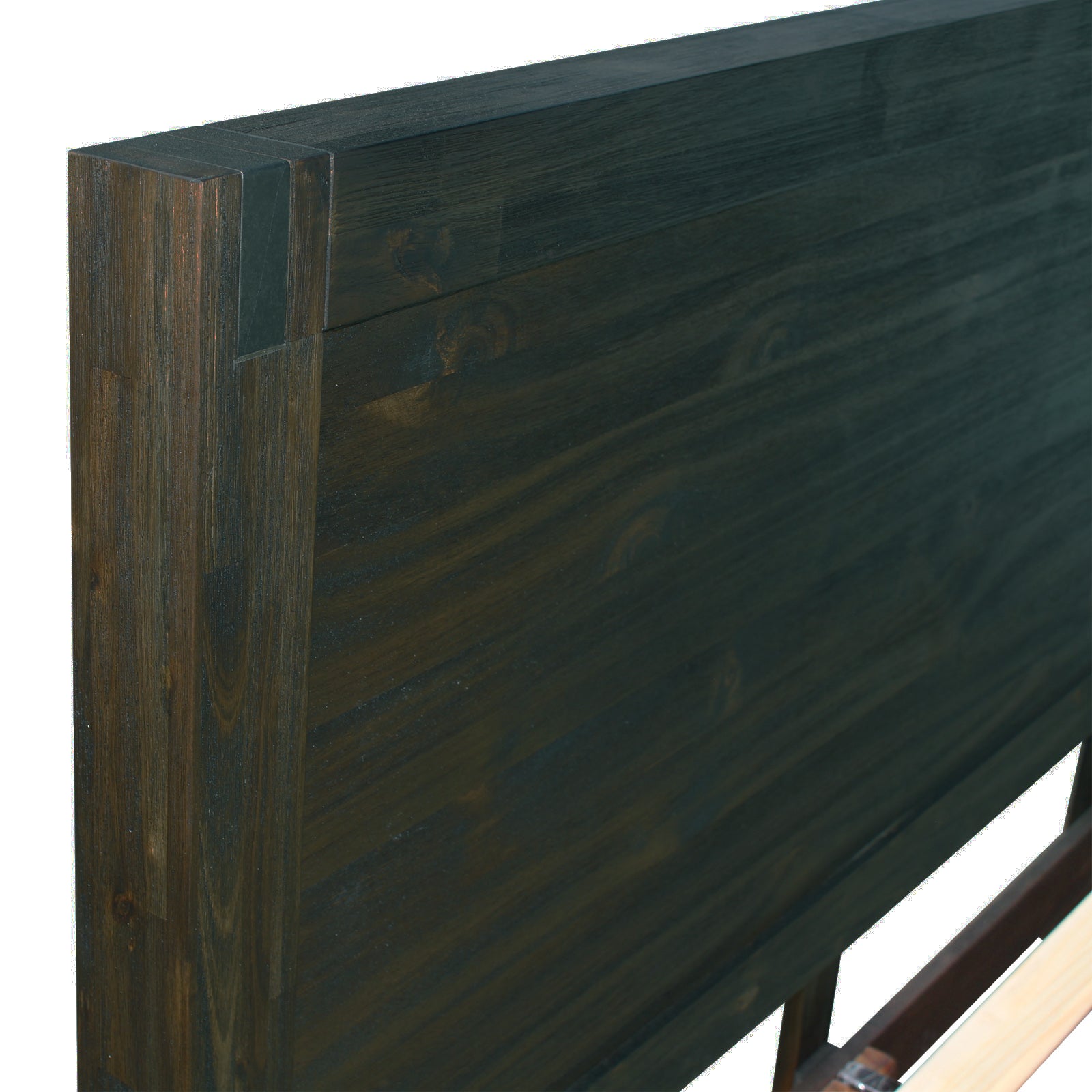 Bed Frame Queen Size Solid Acacia Wood Chocolate Finish