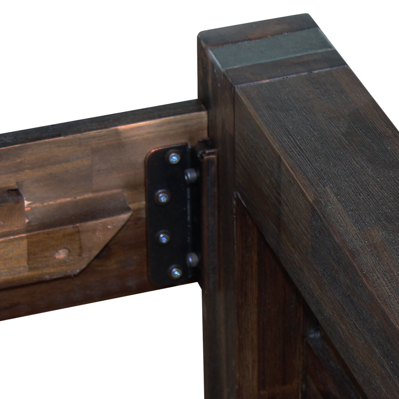 Bed Frame Queen Size Solid Acacia Wood Chocolate Finish