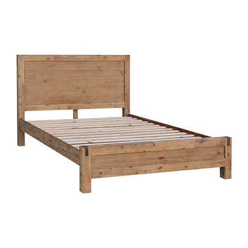 Queen Bed Frame Solid Acacia Wood Timber Mattress Base Oak