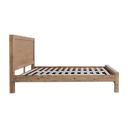Queen Bed Frame Solid Acacia Wood Timber Mattress Base Oak