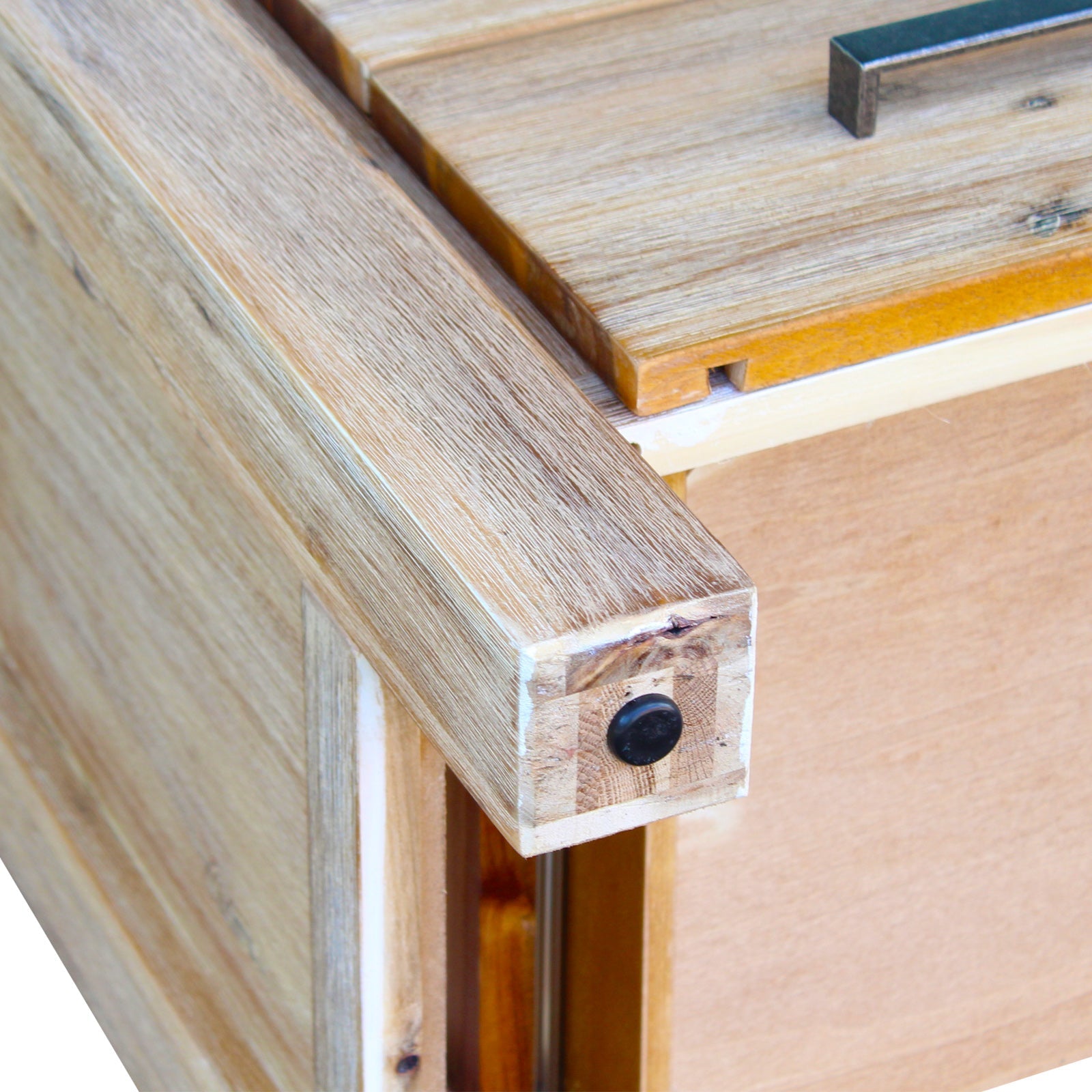 Bedside Tables - Bedside Table 2 Drawers Night Stand Solid Wood Acacia Oak