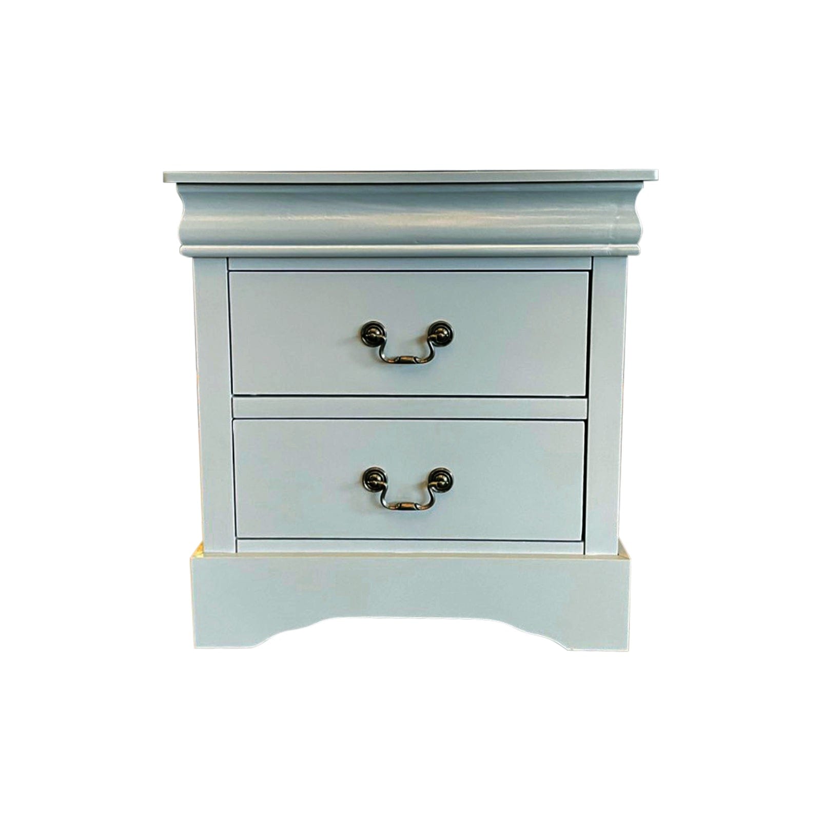 Grey Bedside Table With Drawers
