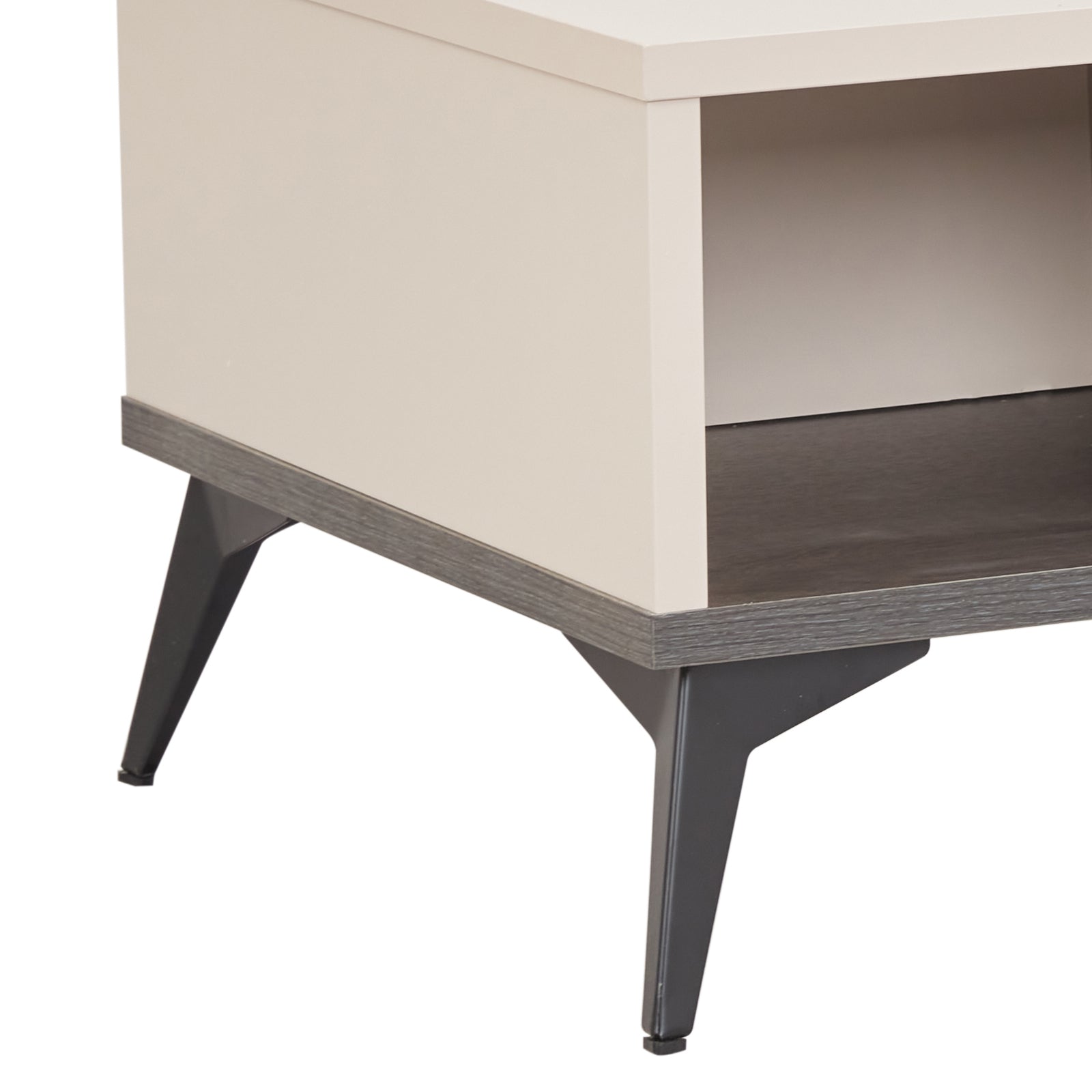 Coffee Table 2 Open Storage Cabinet Mdf In Champagne Colour