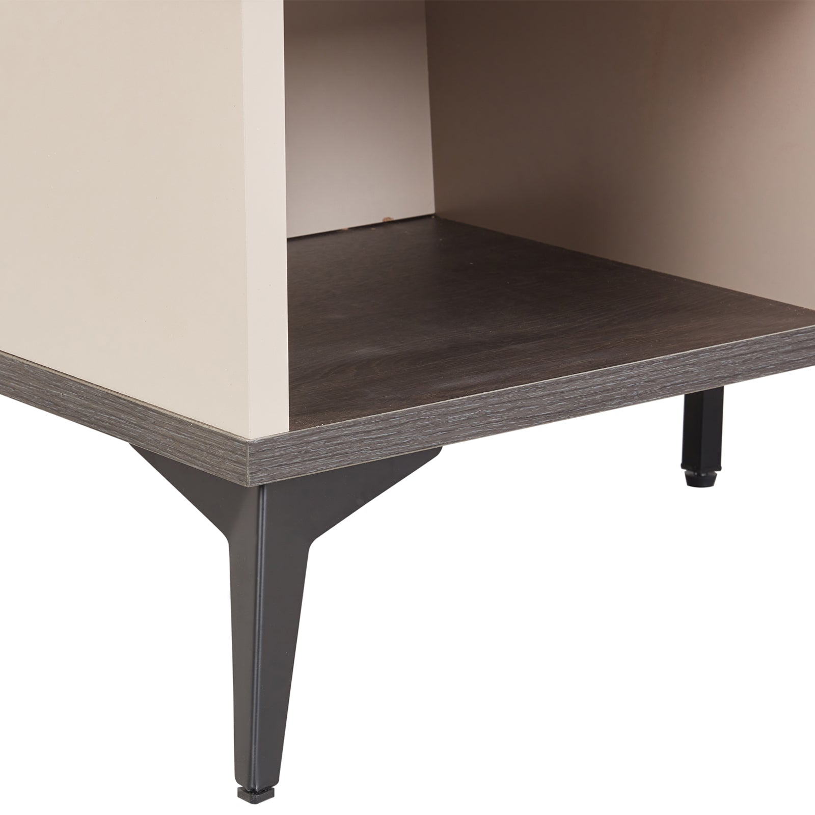 Coffee Table 2 Open Storage Cabinet Mdf In Champagne Colour