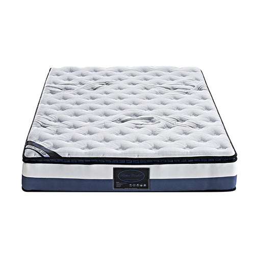 Double 28cm Thick Pocket Spring Mattress with Natural Latex Pillow Top Medium Firm