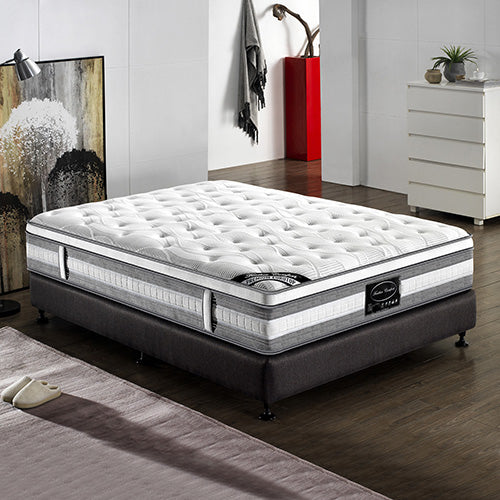Medium Firm 34Cm Thick Premium Euro Top Pocket Spring Mattress - Single