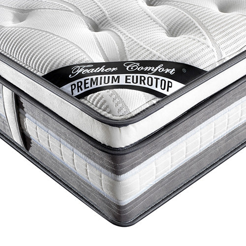 Medium Firm 34Cm Thick Premium Euro Top Pocket Spring Mattress - Single