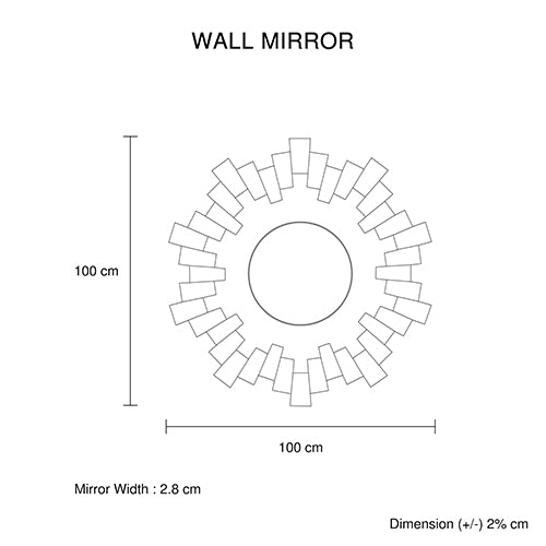 Wall Mirror Silver Mirror Rectangular/Round Shape