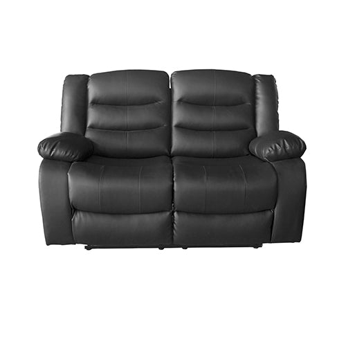 Luxurious Recliner Pu Leather 2R sofa-Black - Arm Chairs & Recliners
