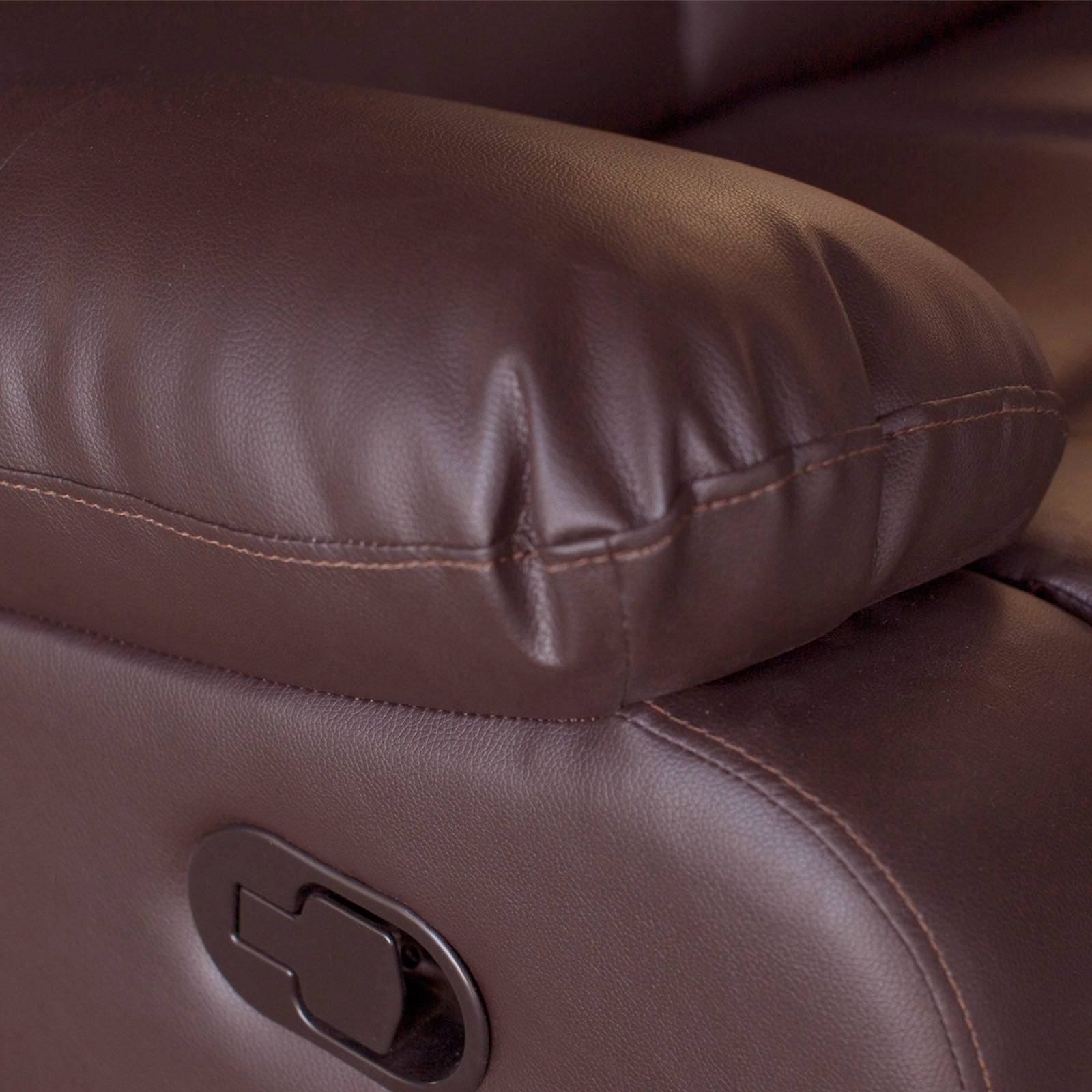 3+2 Seater Recliner Sofa In Leather Lounge Couch In Brown
