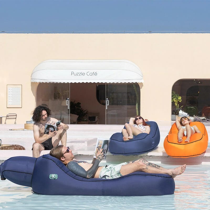 Inflatable Sofa Bed Navy Blue
