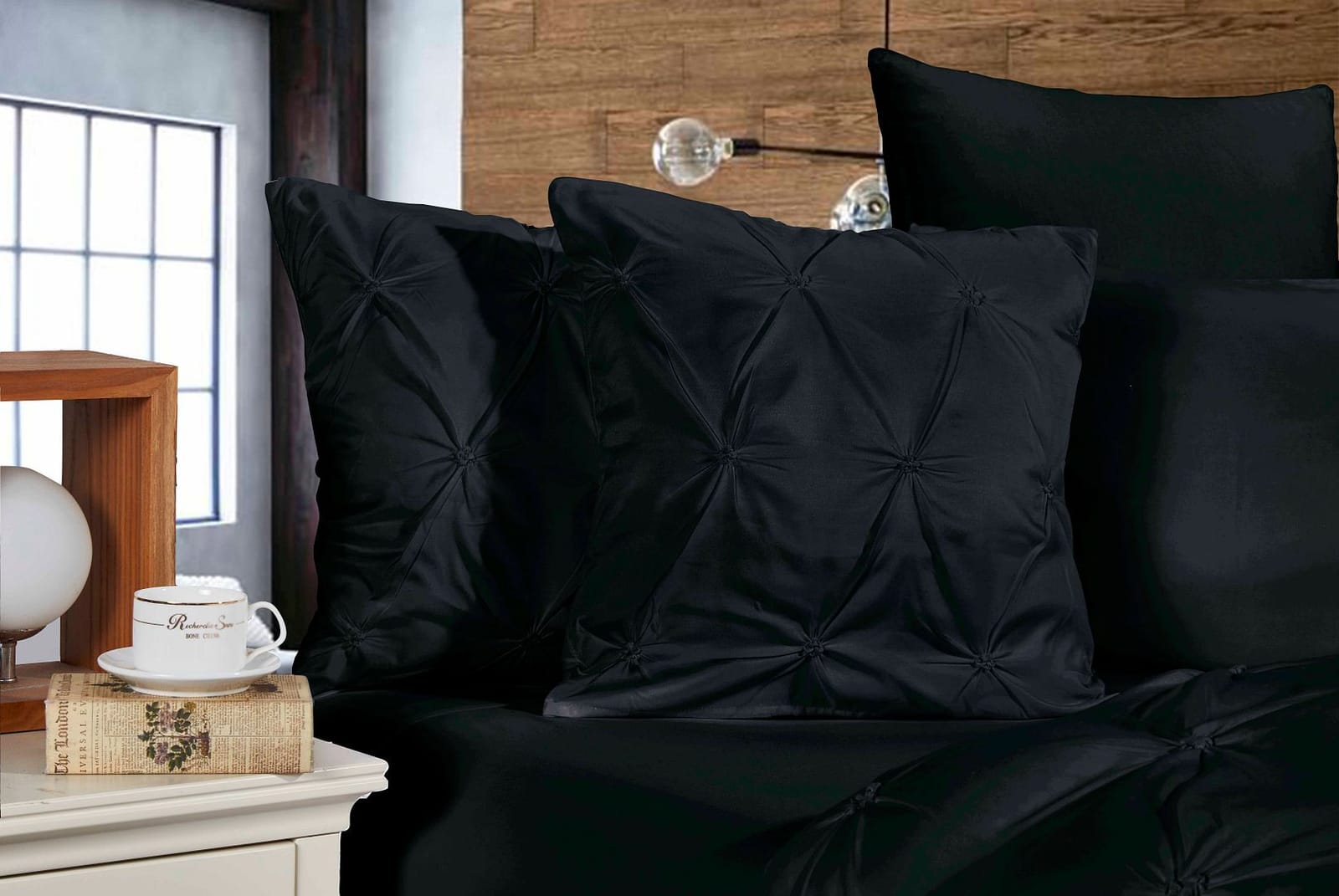 Cushion Covers Ultra Soft Black 45x45cm