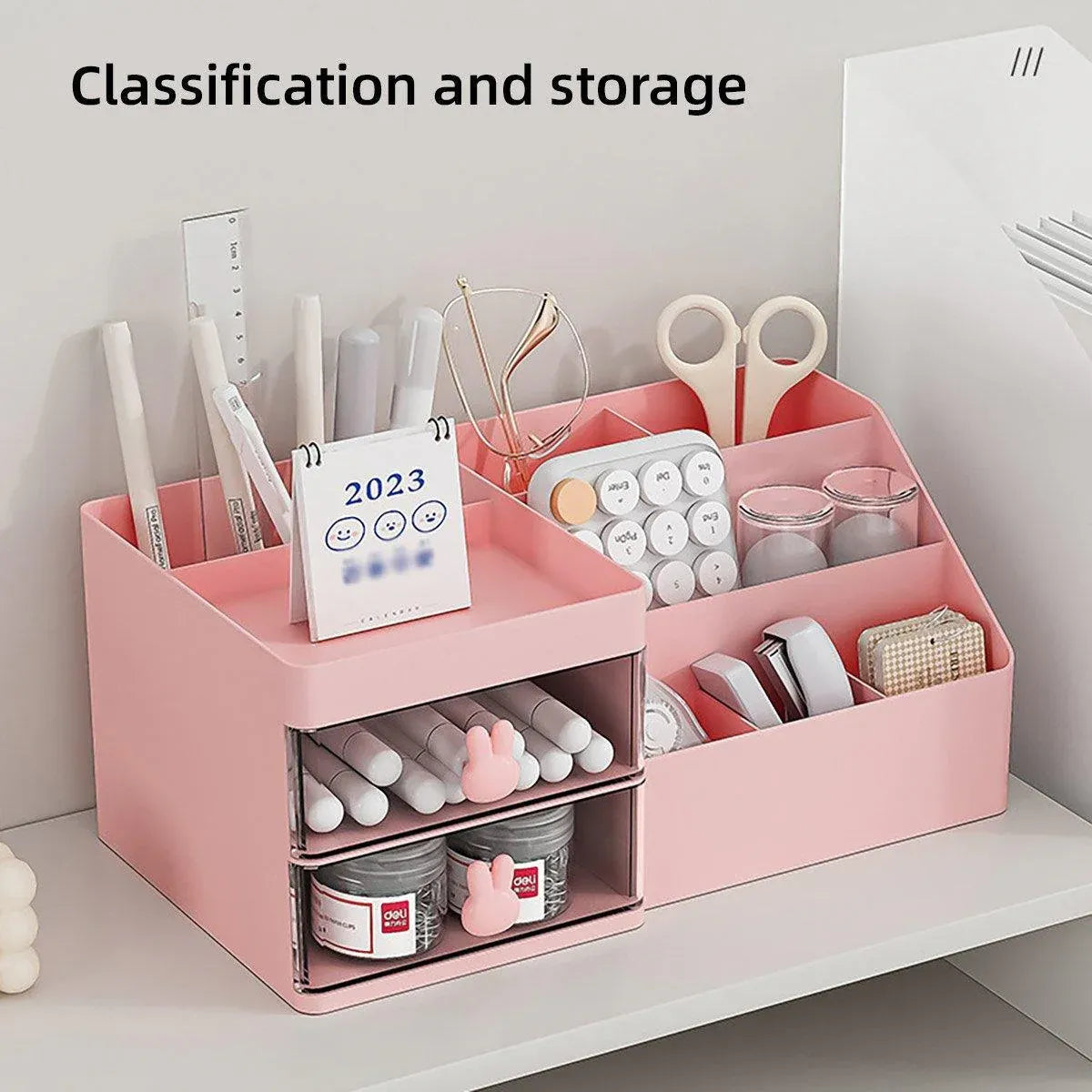 Cosmetic Storage Box Pink 28.5x17x12cm