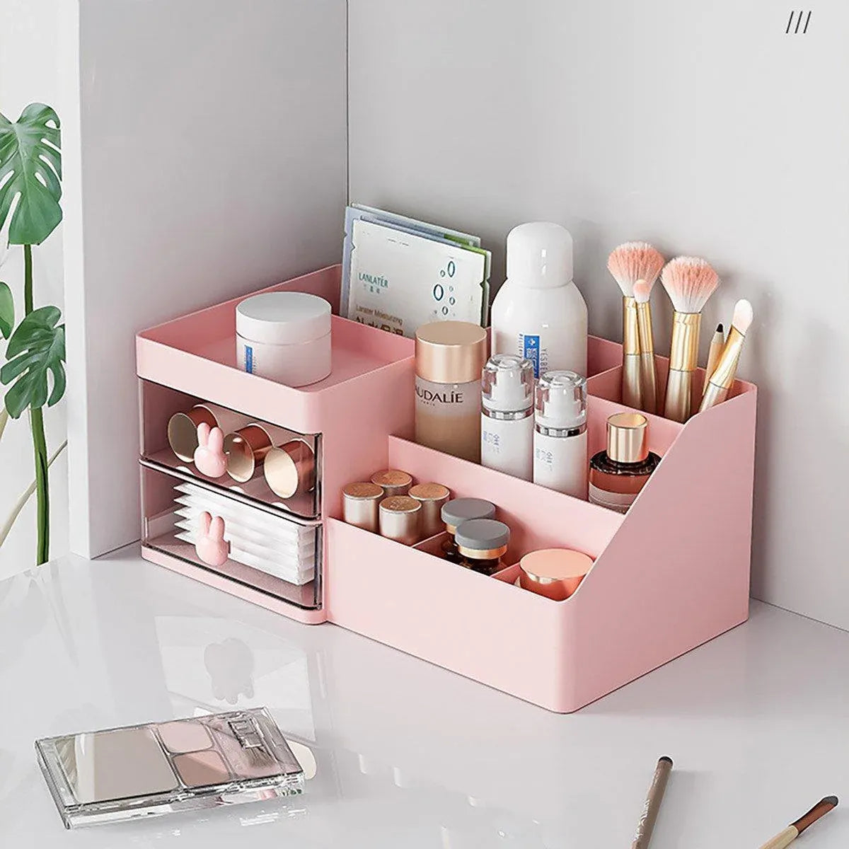 Cosmetic Storage Box Pink 28.5x17x12cm