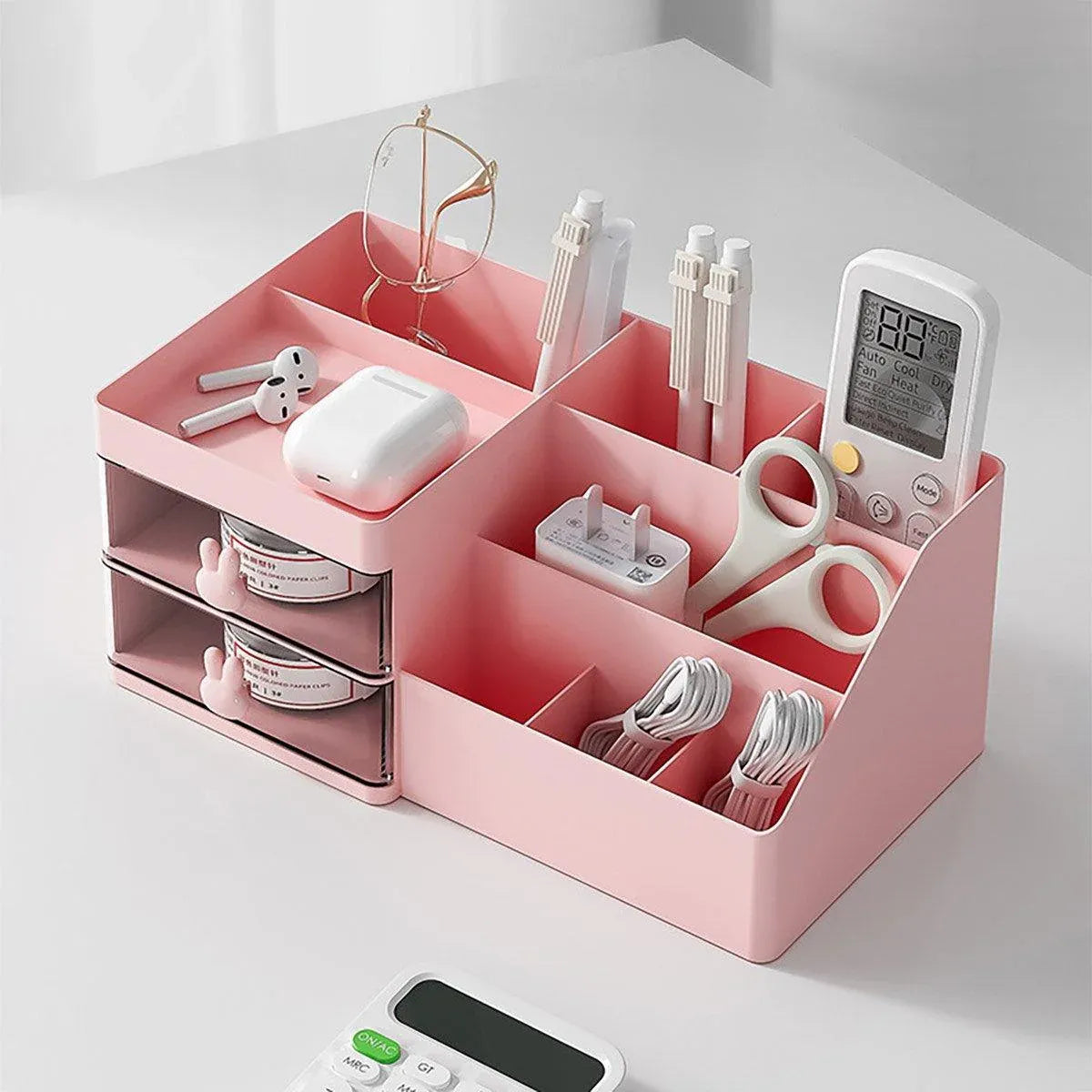 Cosmetic Storage Box Pink 28.5x17x12cm