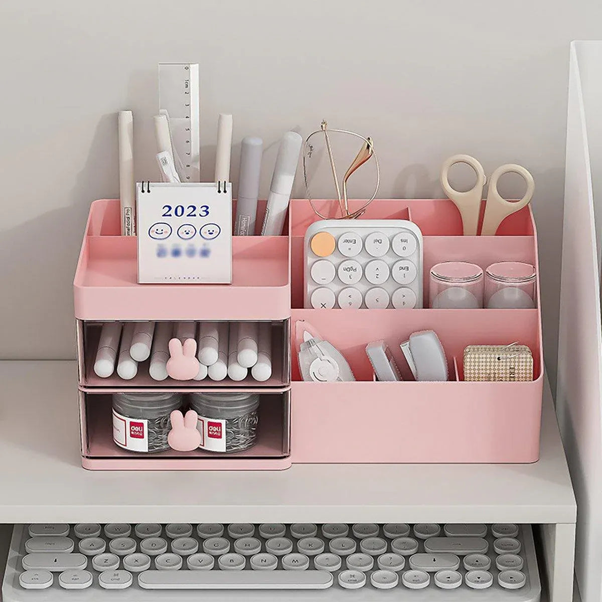 Cosmetic Storage Box Pink 28.5x17x12cm