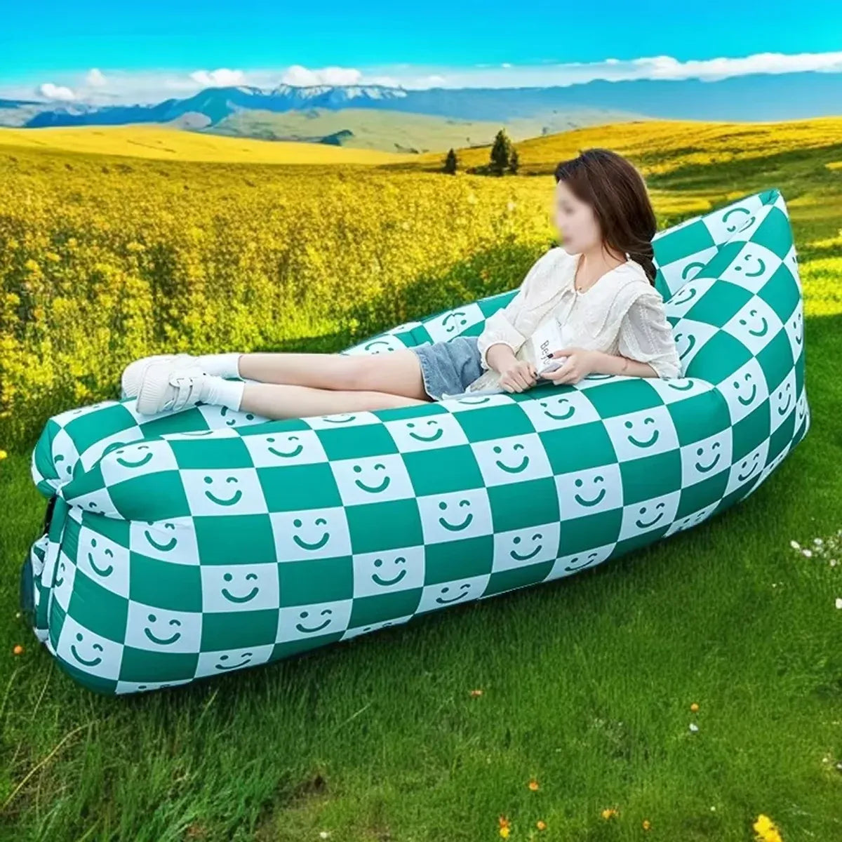 Inflatable Sofa Portable Outdoor 230x70cm
