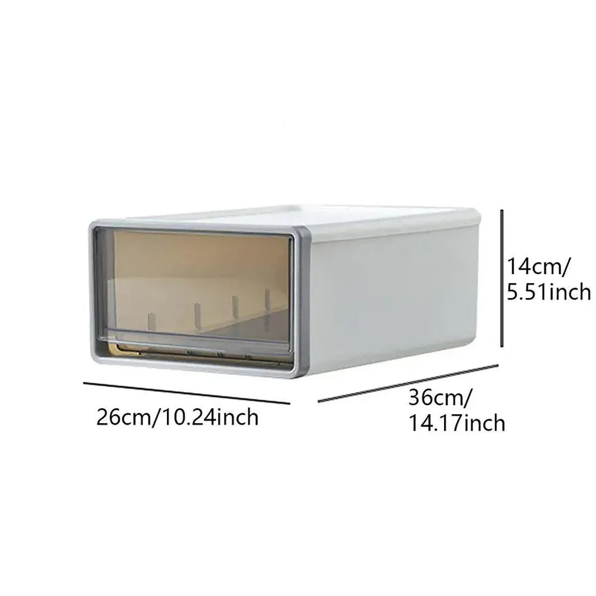 Storage Box Organizer White 26x36x14cm