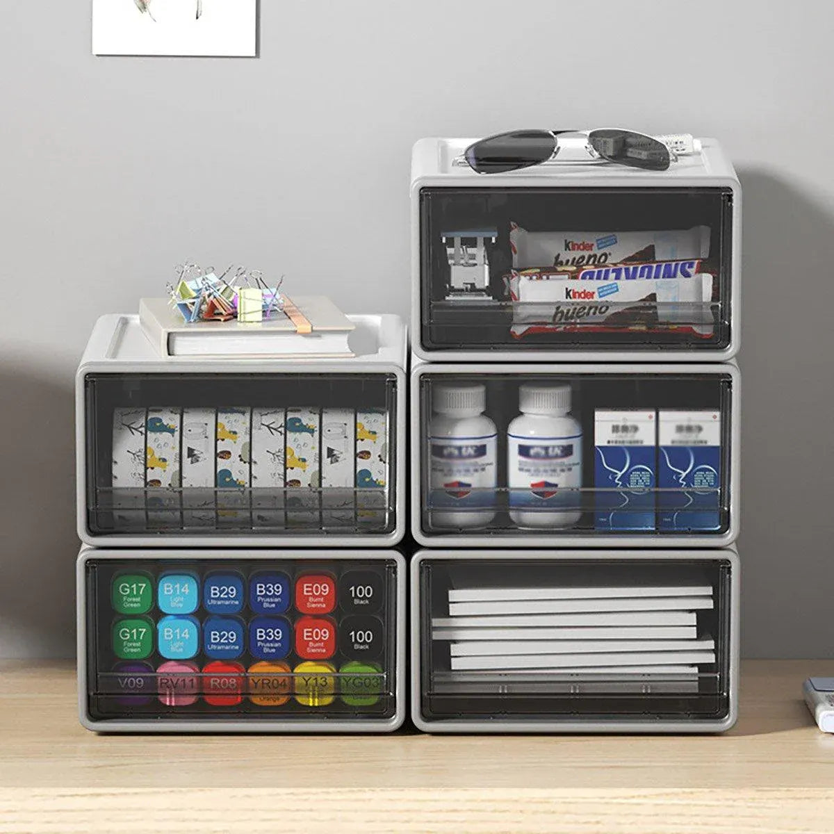 Storage Box Organizer White 26x36x14cm