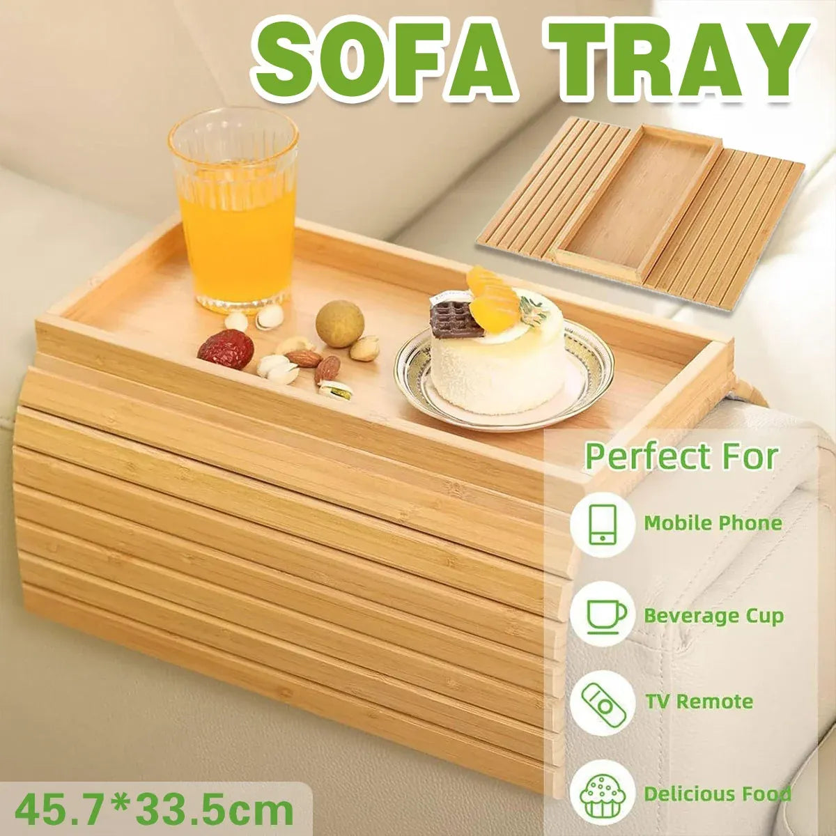 Foldable Tray Organizer Natural 45.7x33.5cm