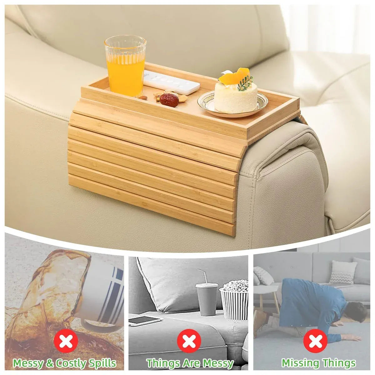 Foldable Tray Organizer Natural 45.7x33.5cm