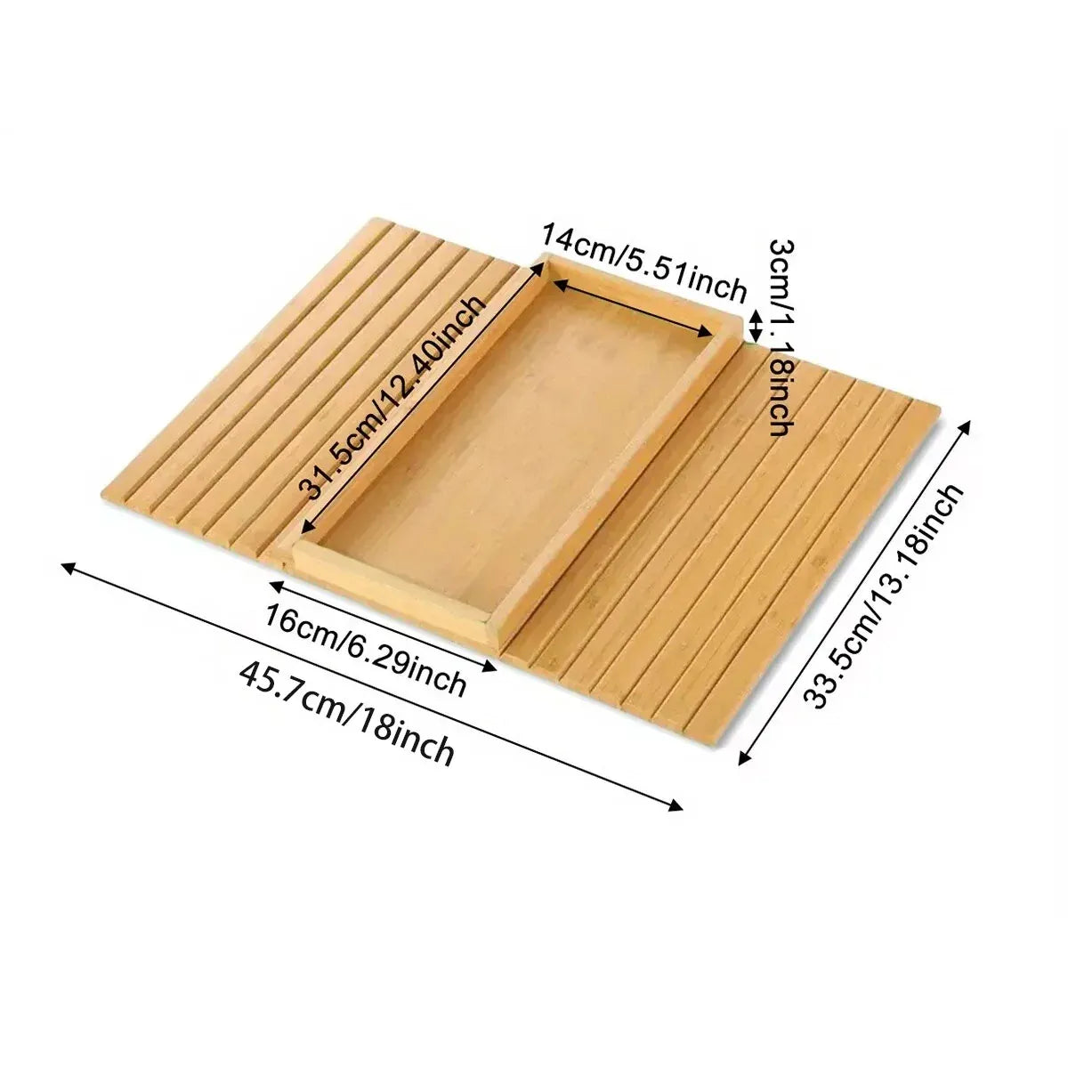 Foldable Tray Organizer Natural 45.7x33.5cm