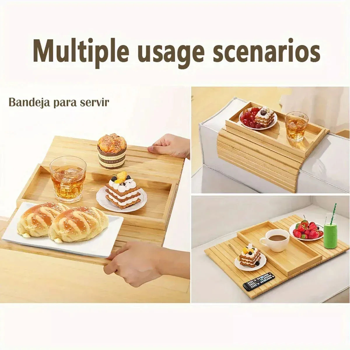 Foldable Tray Organizer Natural 45.7x33.5cm