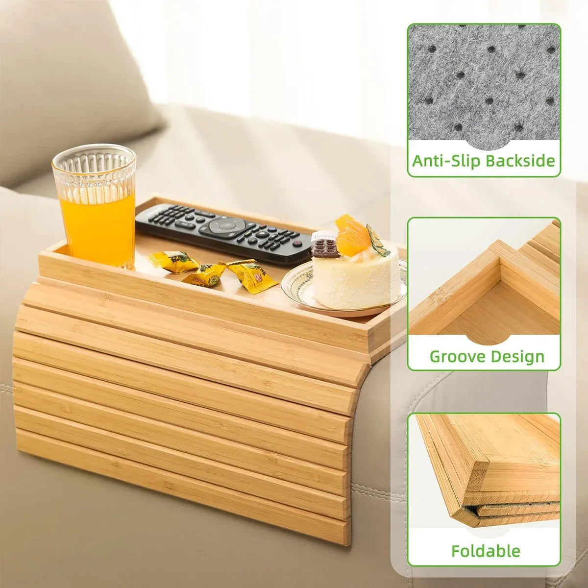 Foldable Tray Organizer Natural 45.7x33.5cm