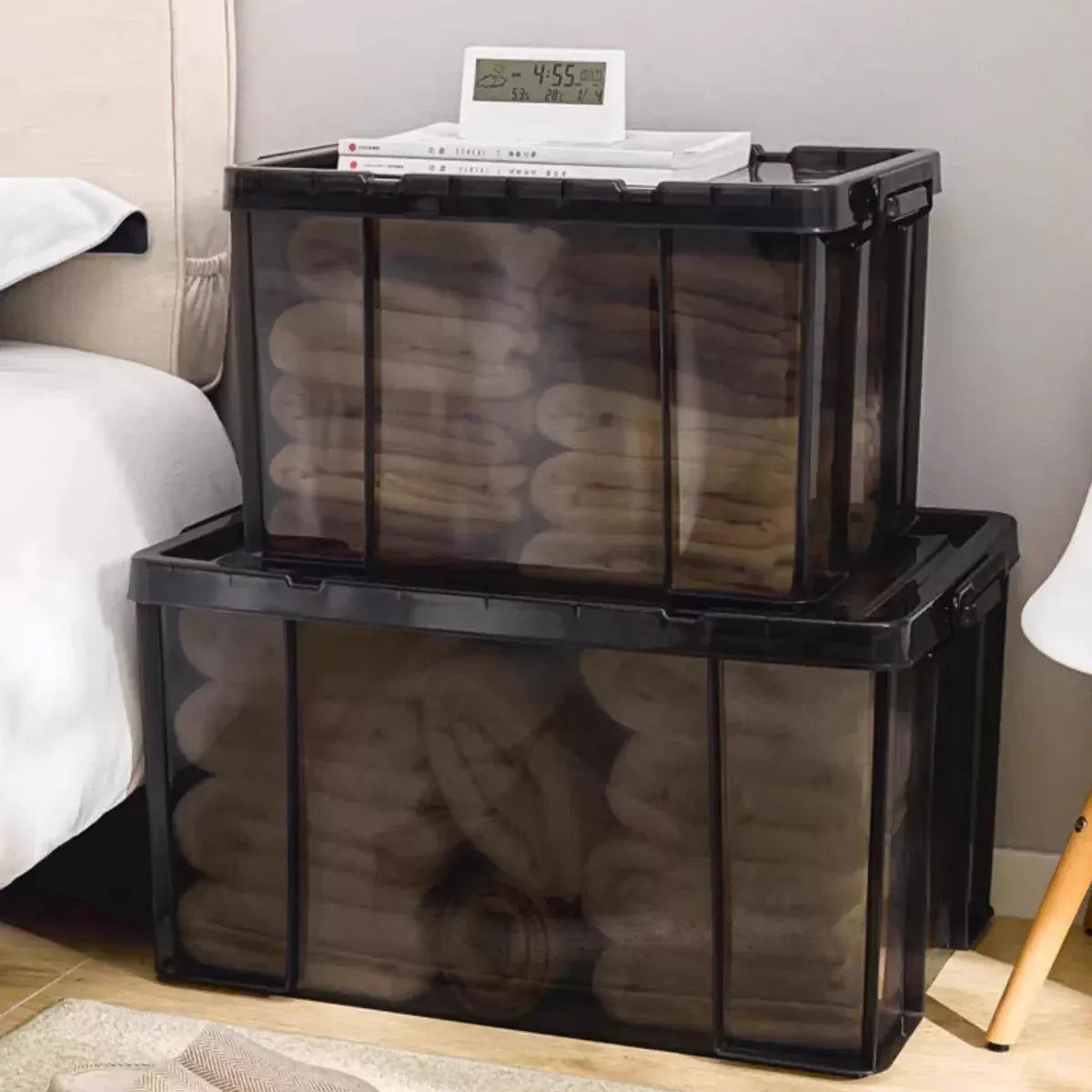 Clear Front Storage Box Stackable 51.5x37.5x31.5cm