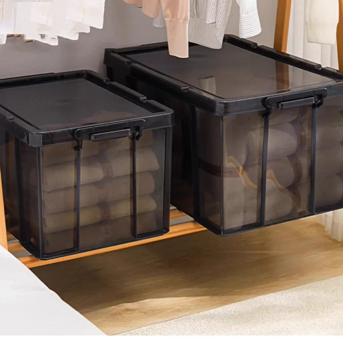 Clear Front Storage Box Stackable 51.5x37.5x31.5cm