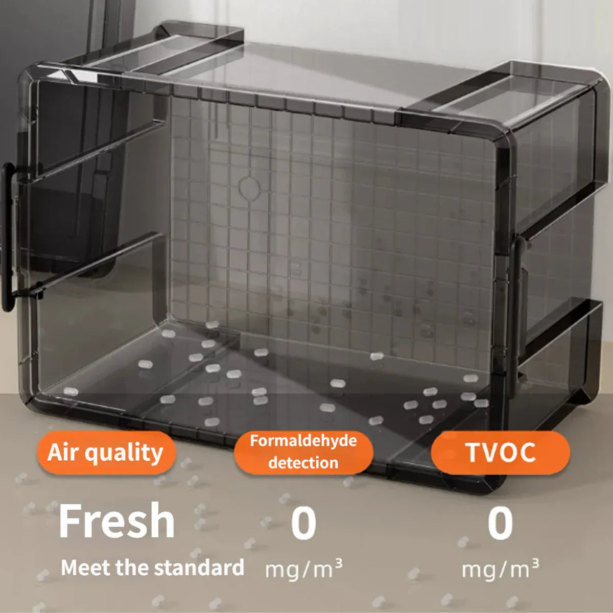 Clear Front Storage Box Stackable 51.5x37.5x31.5cm