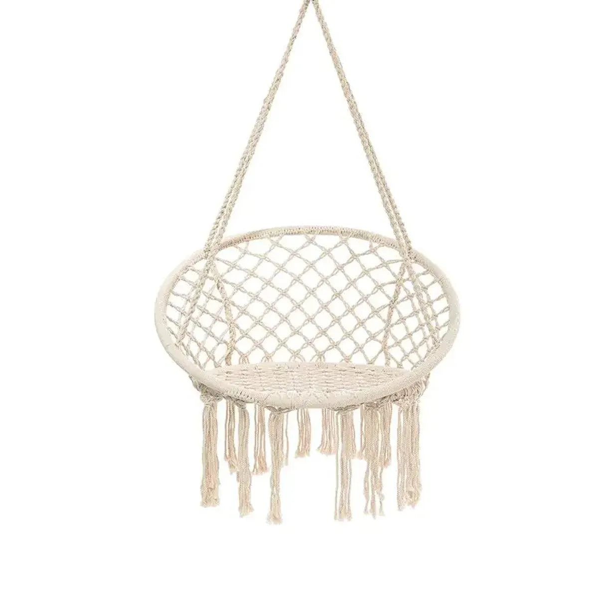 Hanging Chair Beige Tassel