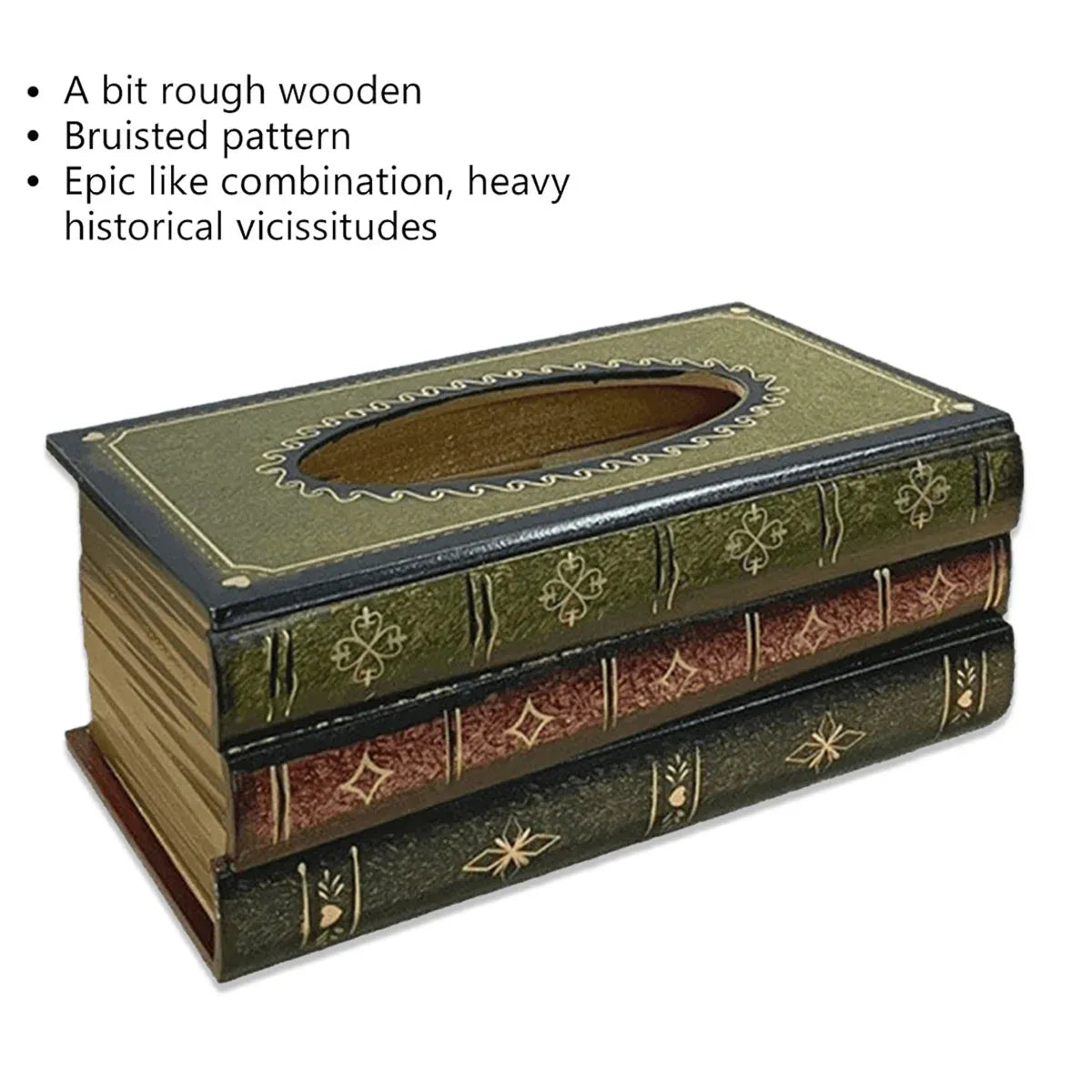 Tissue Box Book Shape Brown 25.5x14.5x10cm
