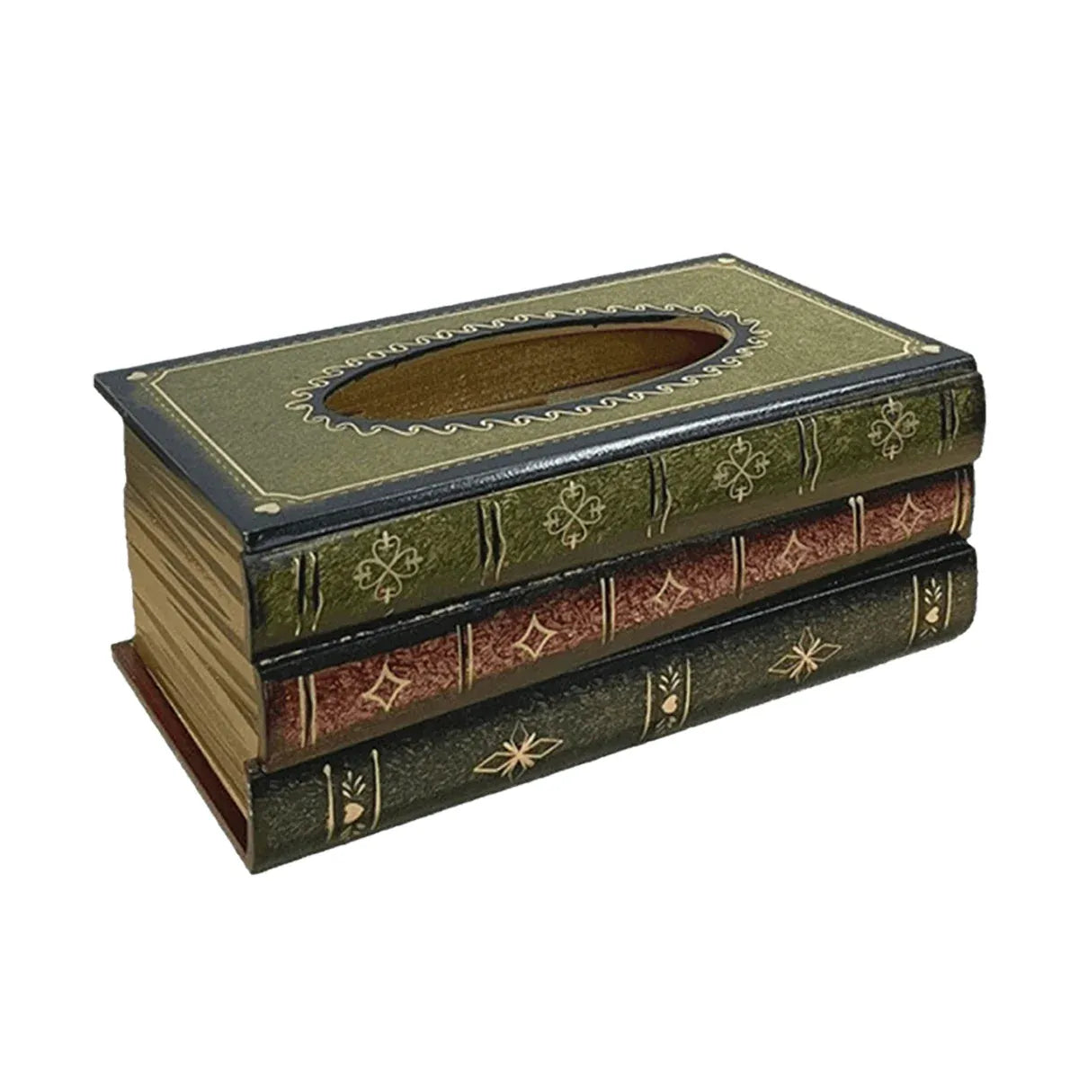 Tissue Box Book Shape Brown 25.5x14.5x10cm