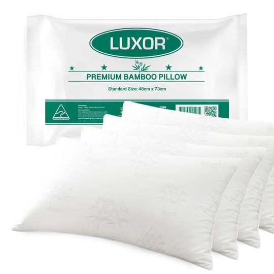 Luxor Australian Made Bamboo Cooling Pillow Standard Size Single Pack