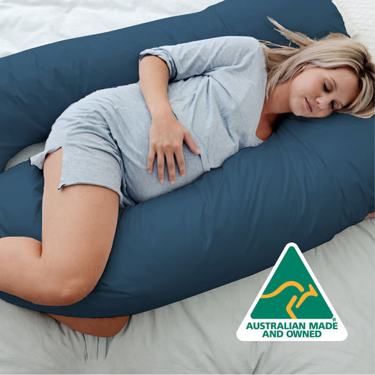 Woolcomfort Aus Made Maternity Pregnancy Nursing Sleeping Body Pillow Pillowcase Included White