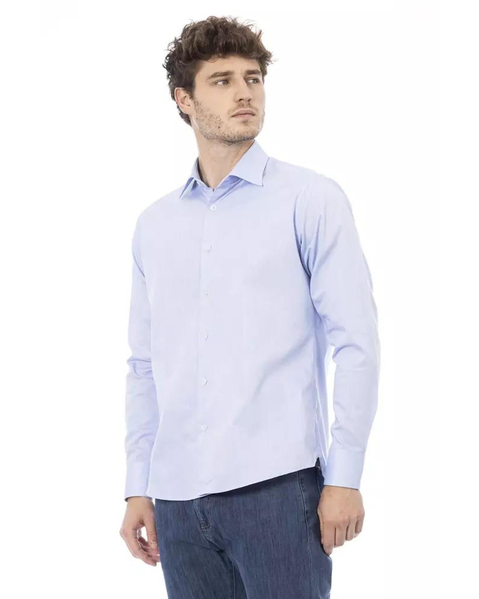 Baldinini Trend Men's Light Blue Cotton Shirt